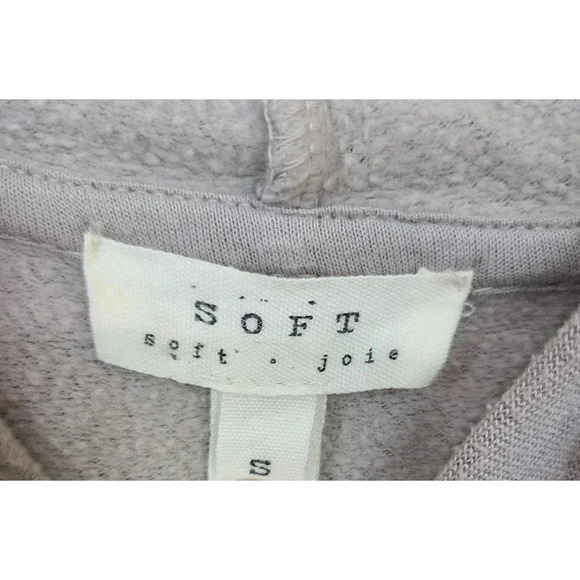 Soft Joie Hooded Sweatshirt Poncho Women's Small Gray Pullover Kangaroo Pocket - Picture 4 of 4